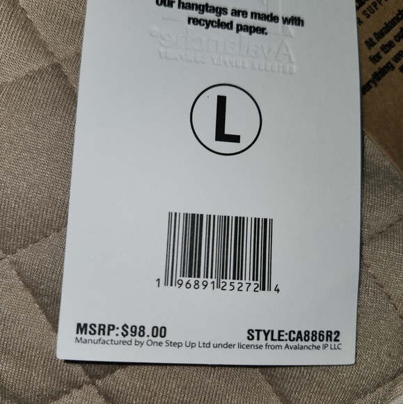 NWT Avalanche taupe Quilted Puffer Jacket with Stand-Up Collar - Picture 7 of 7